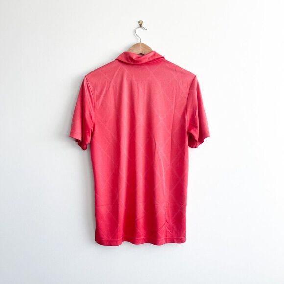 IZOD Golf Polo Shirt Short Sleeved 1/4 Zip Red Men's S - Picture 2 of 6